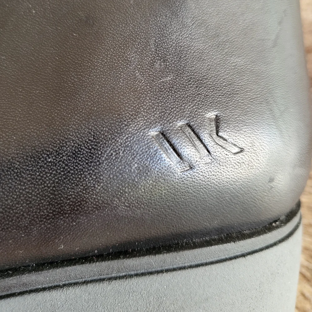 EUC Lumberjack Leather Moto Boots Wedge Heel size 39